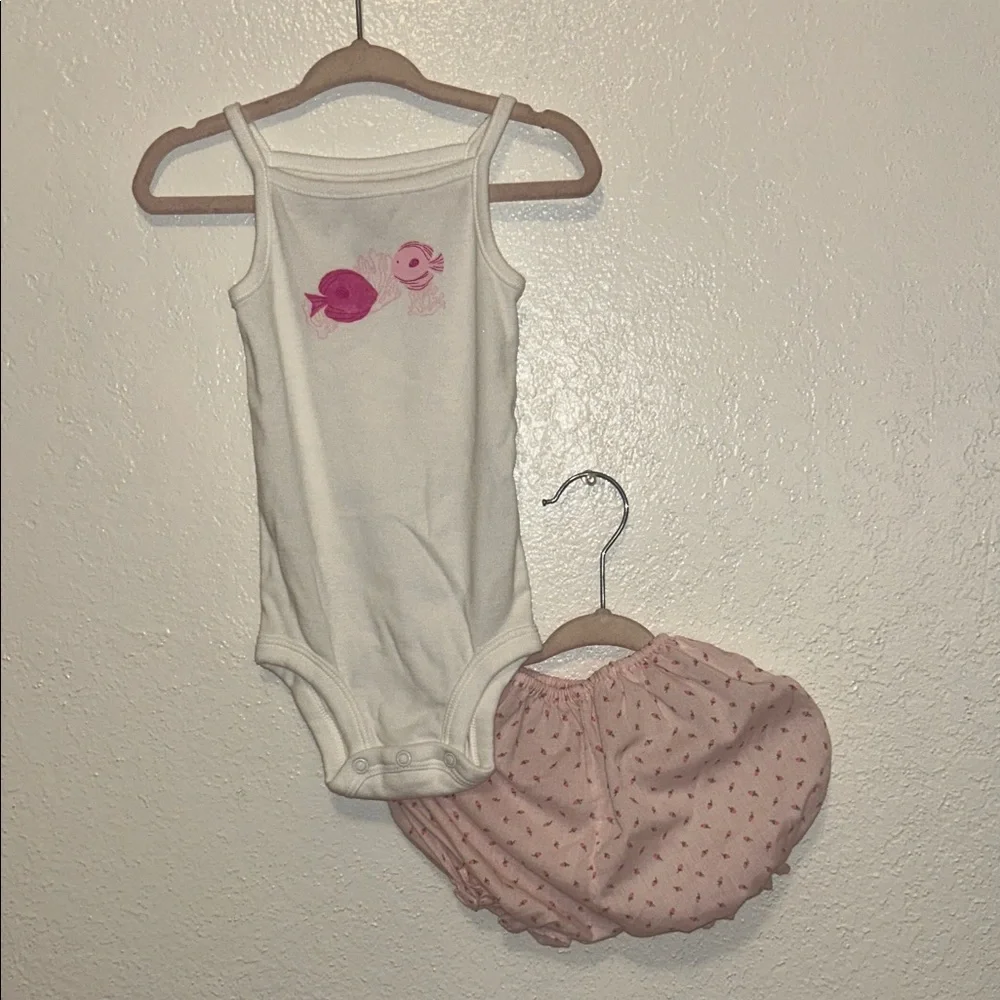 Adorable Pink and White Kids Bodysuit Set